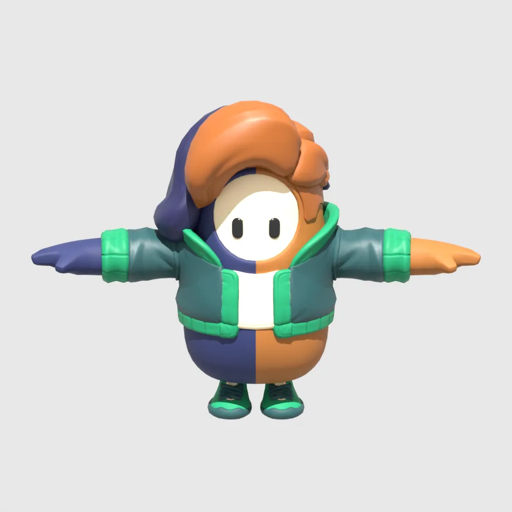 Purradise Meowscles Fall Guy - Fortnite 3D Model .c4d .max .obj .3ds .fbx .stl .blend