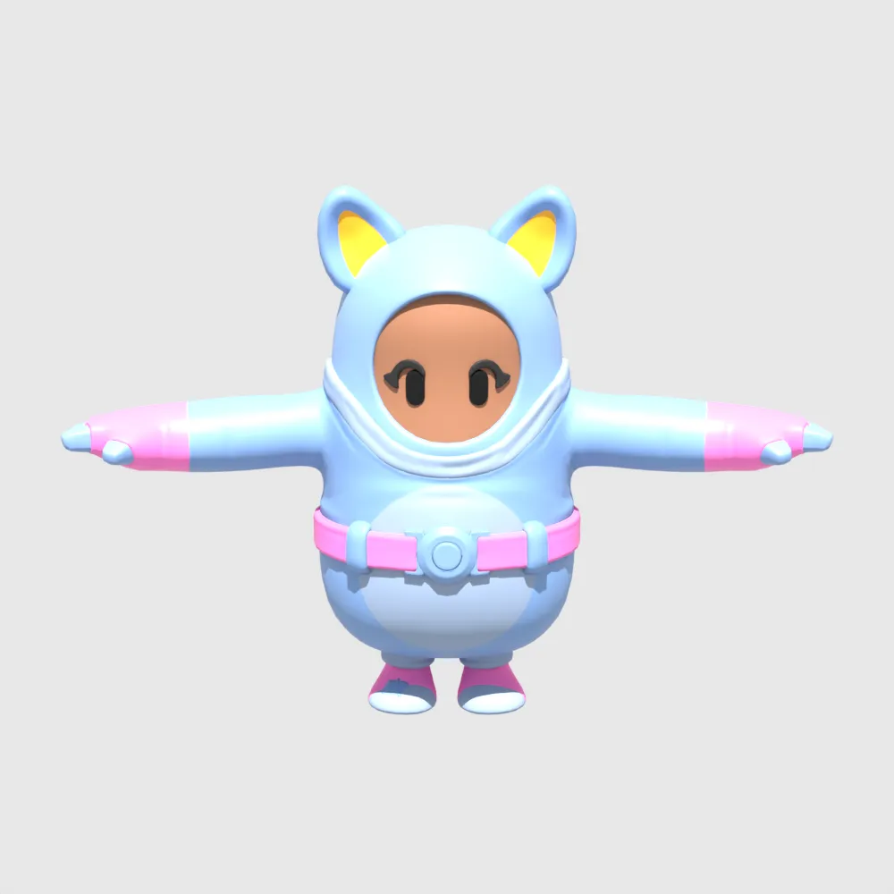 Miss Bunny Penny Fall Guy - Fortnite 3D Model .c4d .max .obj .3ds .fbx .stl .blend 