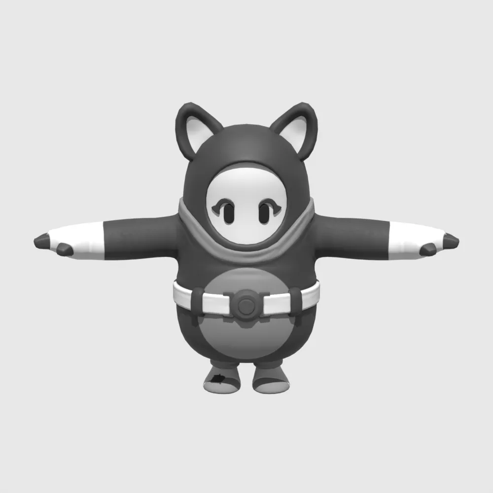 Shadow Monks Fall Guy - Fortnite 3D Model .c4d .max .obj .3ds .fbx .stl .blend
