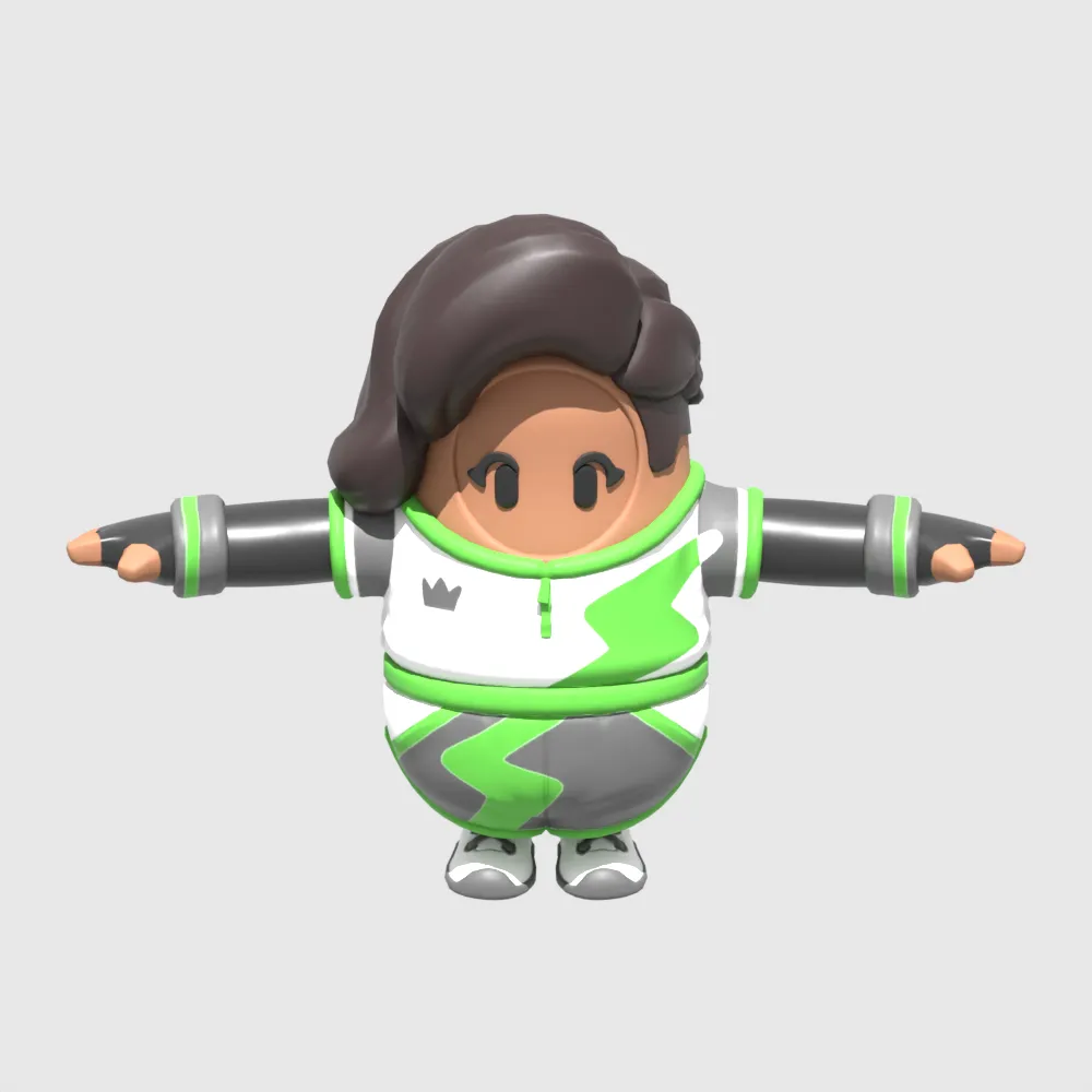 Elite Striker Sephira Fall Guy - Fortnite 3D Model .c4d .max .obj .3ds .fbx .stl .blend 