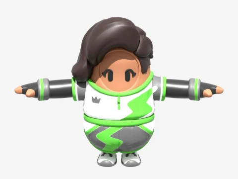 Elite Striker Sephira Fall Guy - Fortnite 3D Model