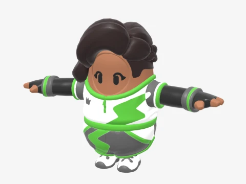 Elite Striker Sephira Fall Guy - Fortnite 3D Model