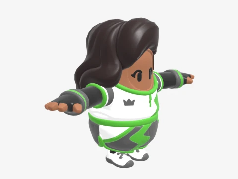 Elite Striker Sephira Fall Guy - Fortnite 3D Model