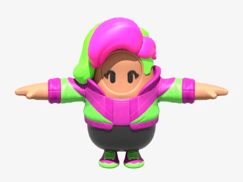 Zoey Fall Guy - Fortnite Modello 3D