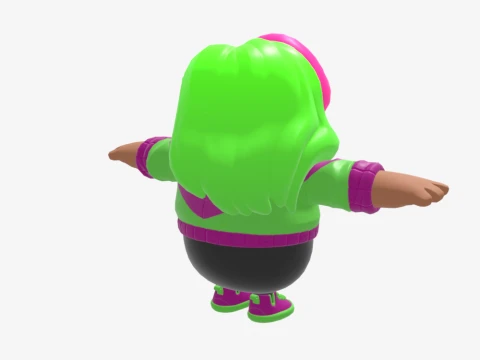 Zoey Fall Guy - Fortnite 3D Model