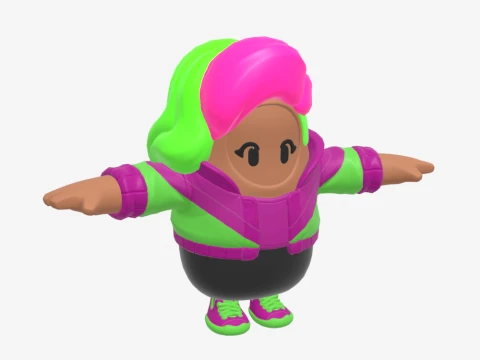 Zoey Fall Guy - Fortnite 3D Model