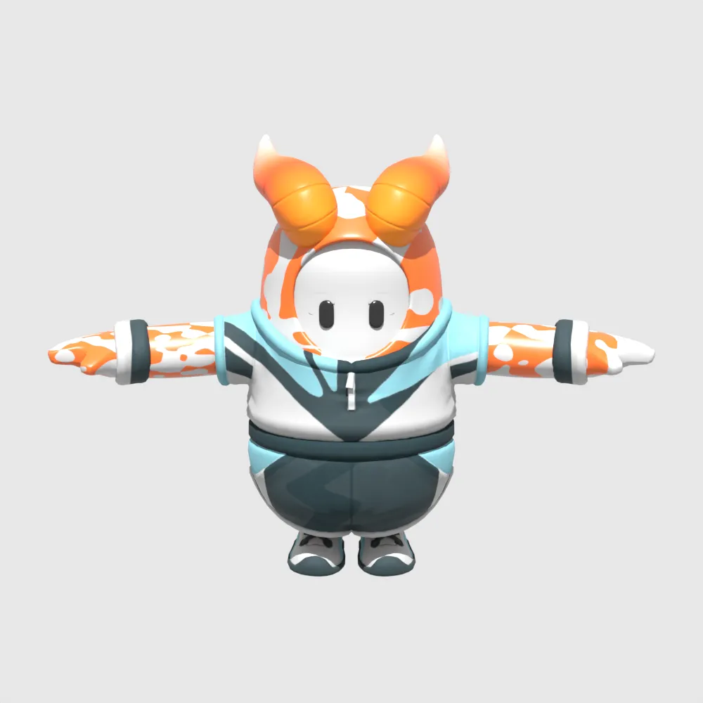 Wave Rider Axo Fall Guy - Fortnite 3D Model .c4d .max .obj .3ds .fbx .stl .blend