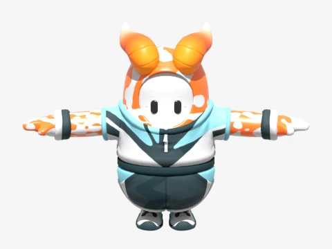 Wave Rider Axo Fall Guy - Fortnite 3D Model