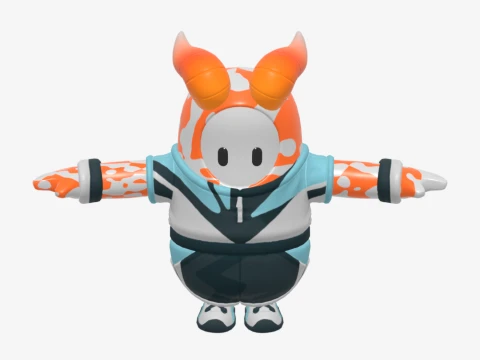 Wave Rider Axo Fall Guy - Fortnite 3D Model