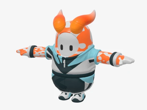 Wave Rider Axo Fall Guy - Fortnite 3D Model