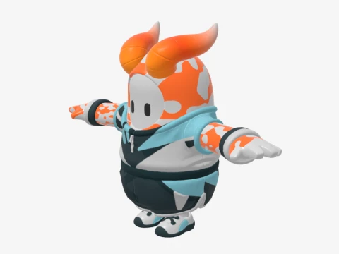 Wave Rider Axo Fall Guy - Fortnite 3D Model