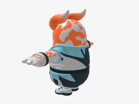 Wave Rider Axo Fall Guy - Fortnite 3D Model