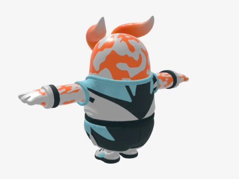 Wave Rider Axo Fall Guy - Fortnite 3D Model