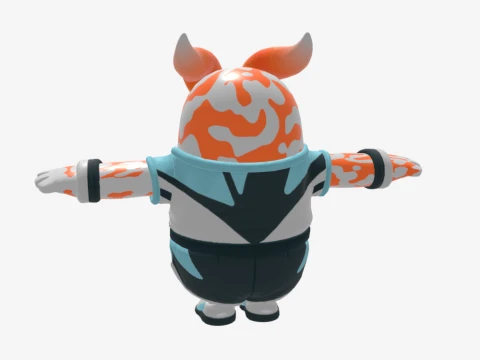 Wave Rider Axo Fall Guy - Fortnite 3D Model