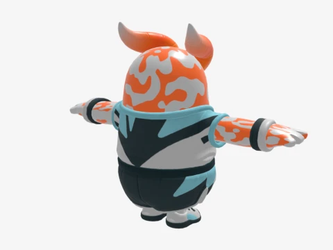 Wave Rider Axo Fall Guy - Fortnite 3D Model