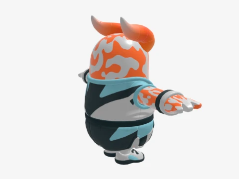 Wave Rider Axo Fall Guy - Fortnite 3D Model