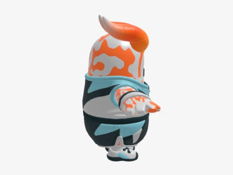 Wave Rider Axo Fall Guy - Fortnite 3D Model