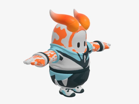 Wave Rider Axo Fall Guy - Fortnite 3D Model