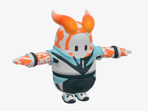 Wave Rider Axo Fall Guy - Fortnite 3D Model