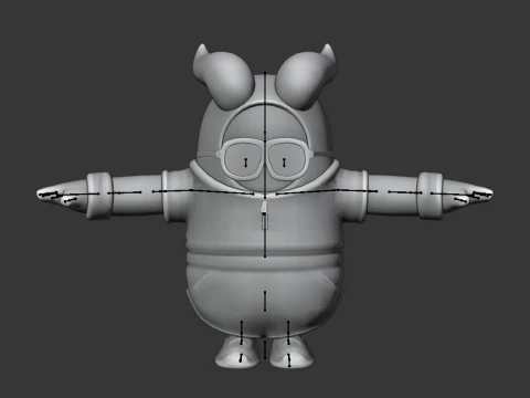 Wave Rider Axo Fall Guy - Fortnite 3D Model