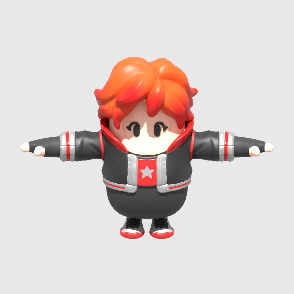 Nix Scarlet Fall Guy - Fortnite 3D Model .c4d .max .obj .3ds .fbx .stl .blend 