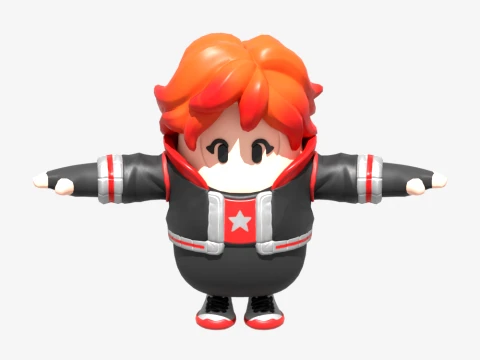 Nix Scarlet Fall Guy - Fortnite Modello 3D