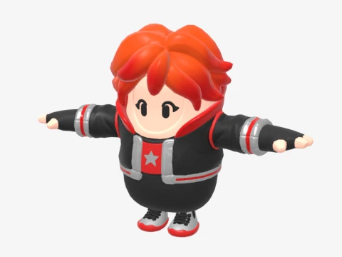 Nix Scarlet Fall Guy - Fortnite 3D Model