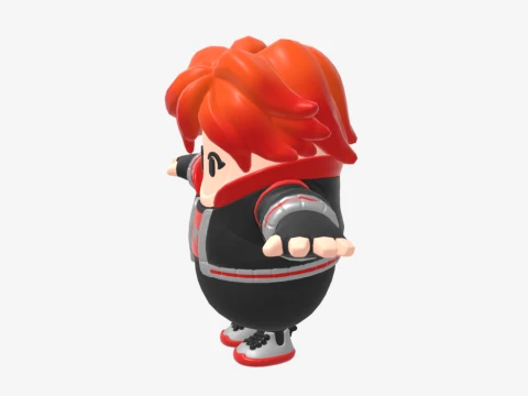 Nix Scarlet Fall Guy - Fortnite 3D Model