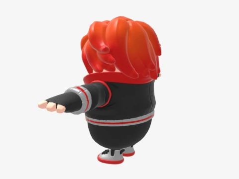 Nix Scarlet Fall Guy - Fortnite 3D Model