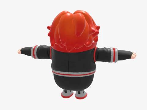 Nix Scarlet Fall Guy - Fortnite 3D Model