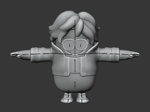 Nix Scarlet Fall Guy - Fortnite 3D Model