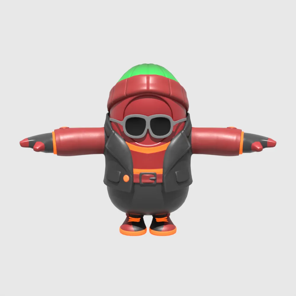 Joey Caliente Fall Guy - Fortnite 3D Model .c4d .max .obj .3ds .fbx .stl .blend 