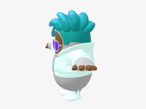 Sleetskull Fall Guy - Fortnite 3D Model