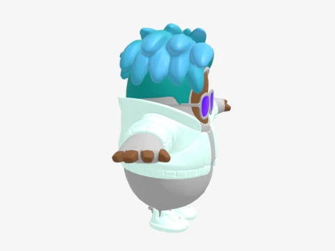 Sleetskull Fall Guy - Fortnite 3D Model
