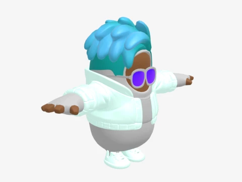 Sleetskull Fall Guy - Fortnite 3D Model