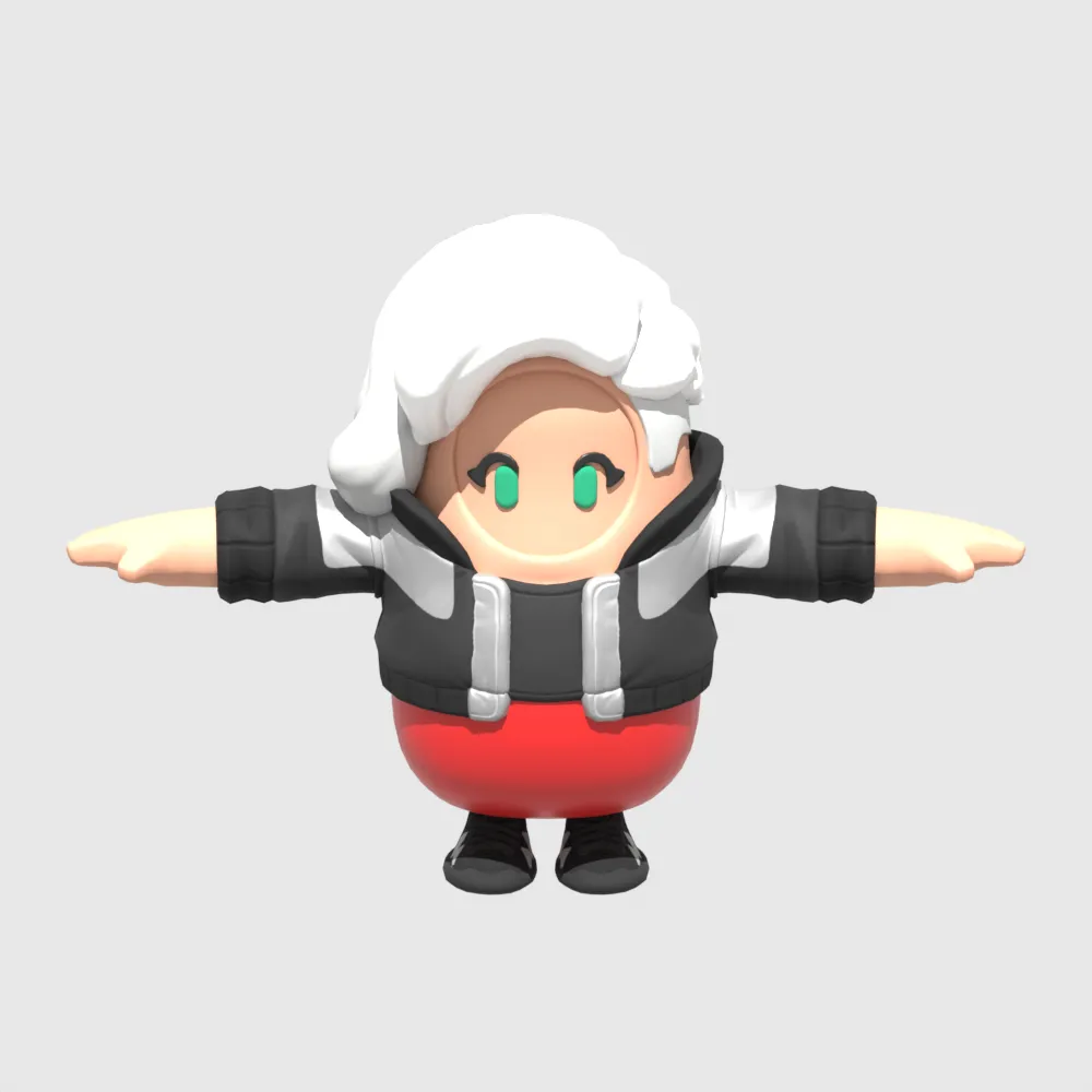 Cassidy Quinn Fall Guy - Fortnite 3D Model .c4d .max .obj .3ds .fbx .stl .blend 