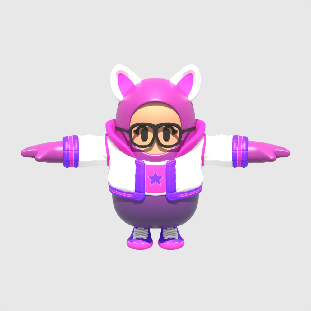 Trailblazer Lynx Fall Guy - Fortnite 3D Model .c4d .max .obj .3ds .fbx .stl .blend