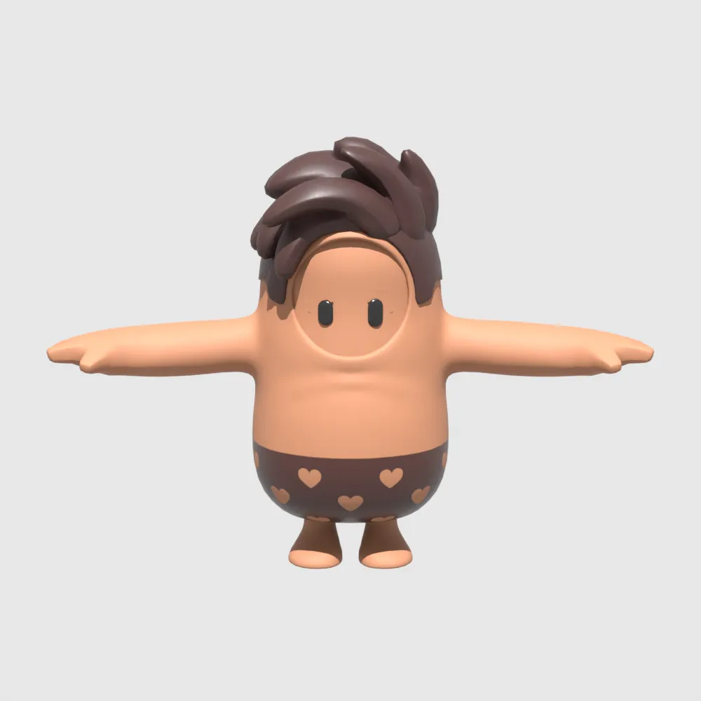 Dugh Fall Guy - Fortnite 3D Model .c4d .max .obj .3ds .fbx .stl .blend