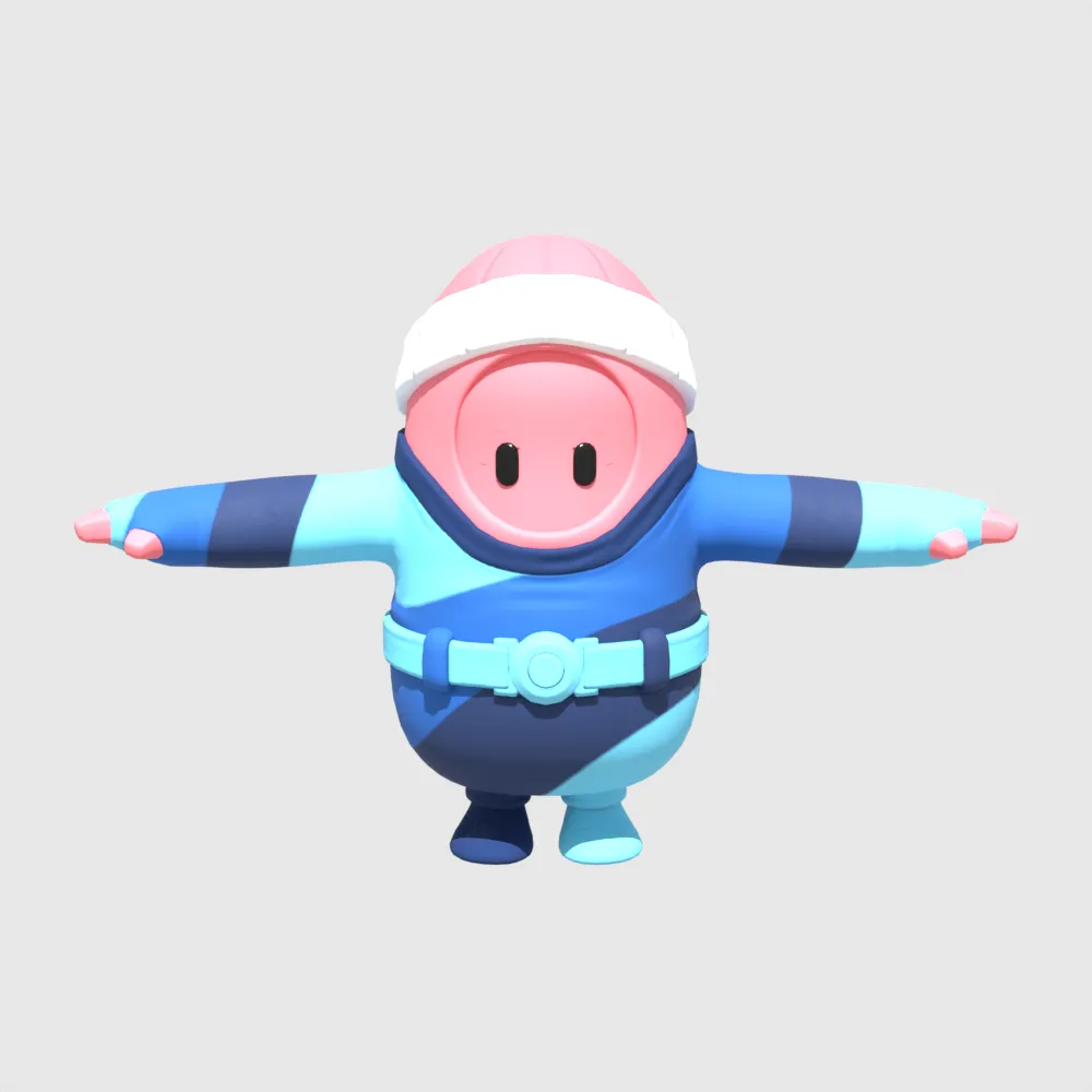 Pi Fall Guy - Fortnite 3D Model .c4d .max .obj .3ds .fbx .stl .blend 