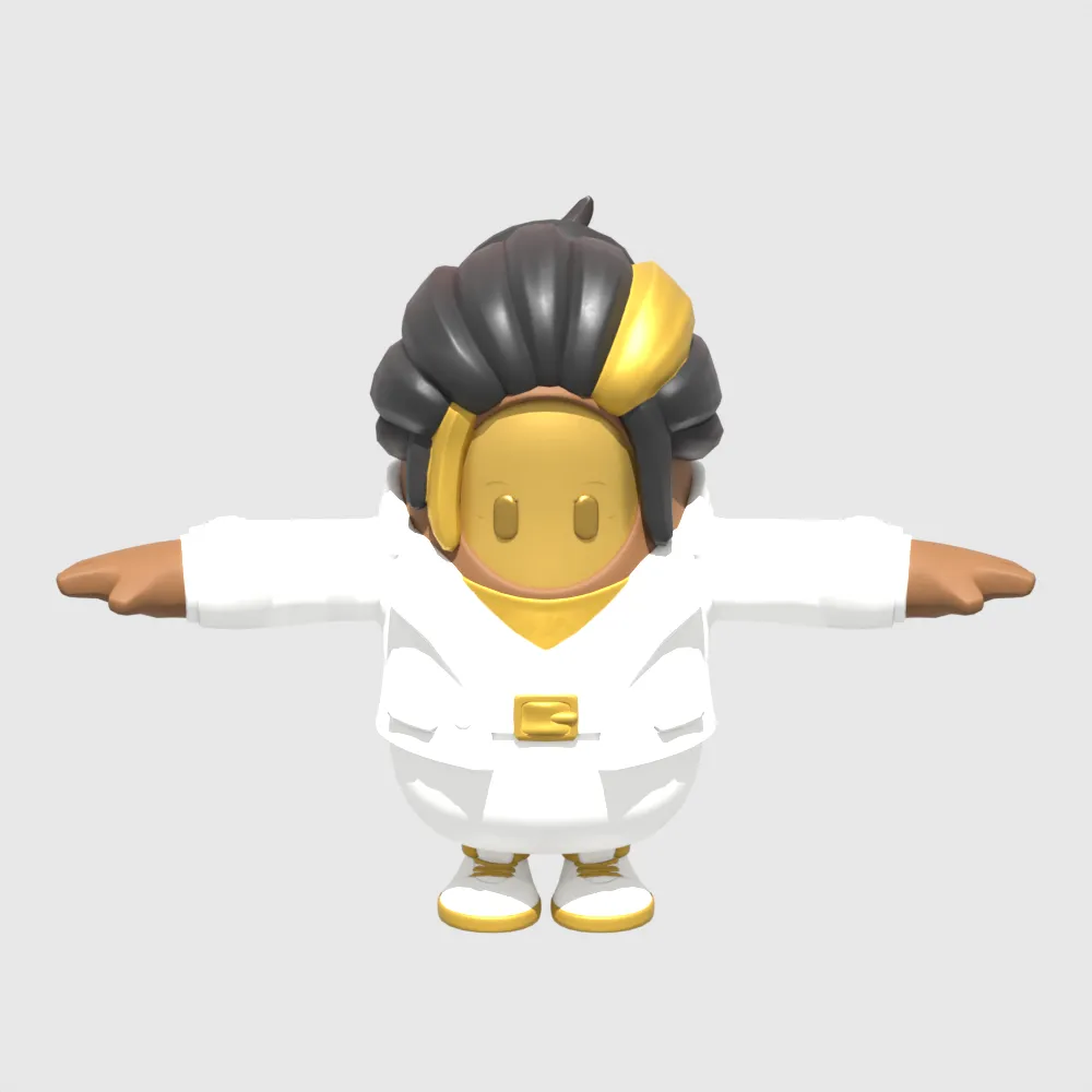 Nisha Fall Guy - Fortnite 3D Model .c4d .max .obj .3ds .fbx .stl .blend 
