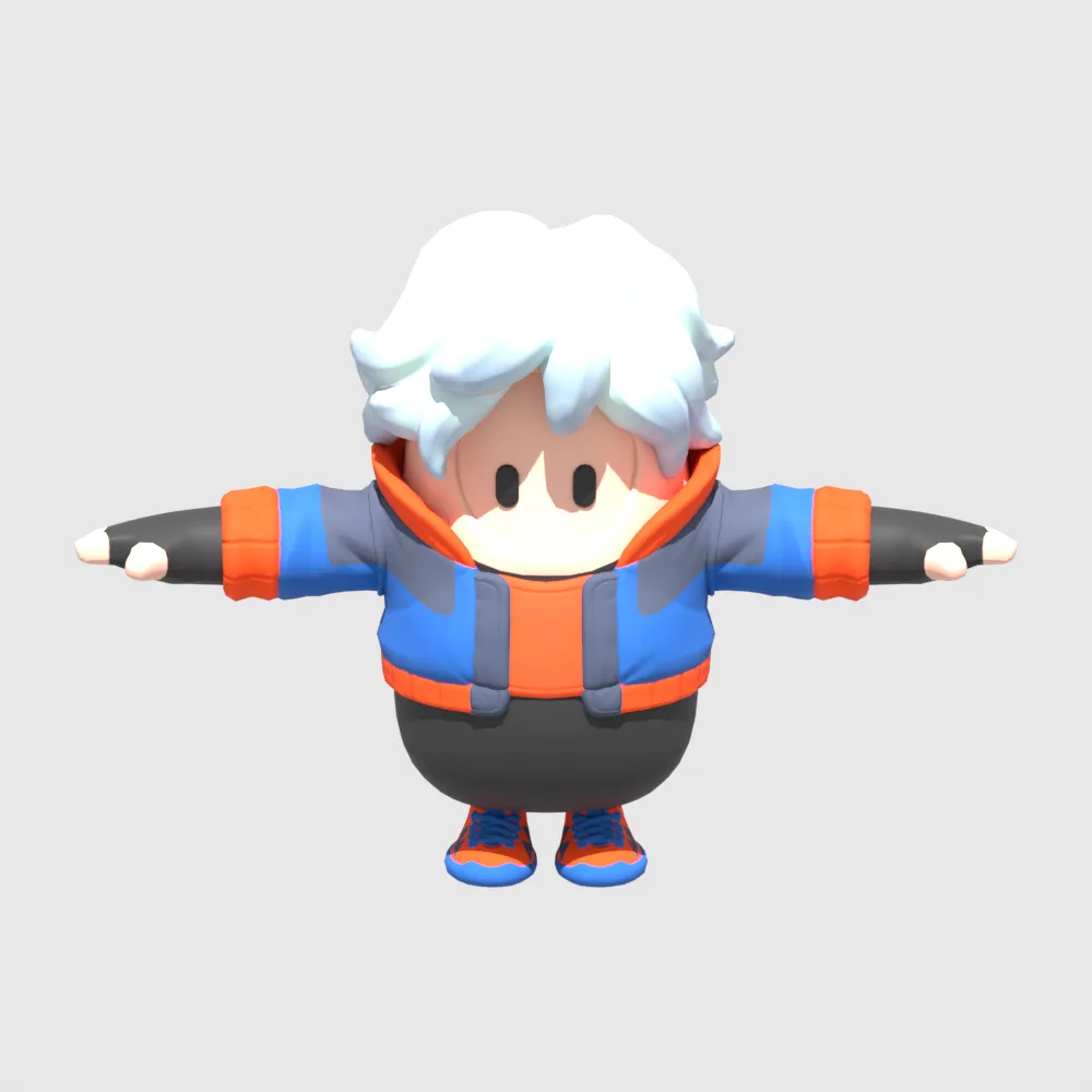 Hael Fall Guy - Fortnite 3D Model .c4d .max .obj .3ds .fbx .stl .blend 