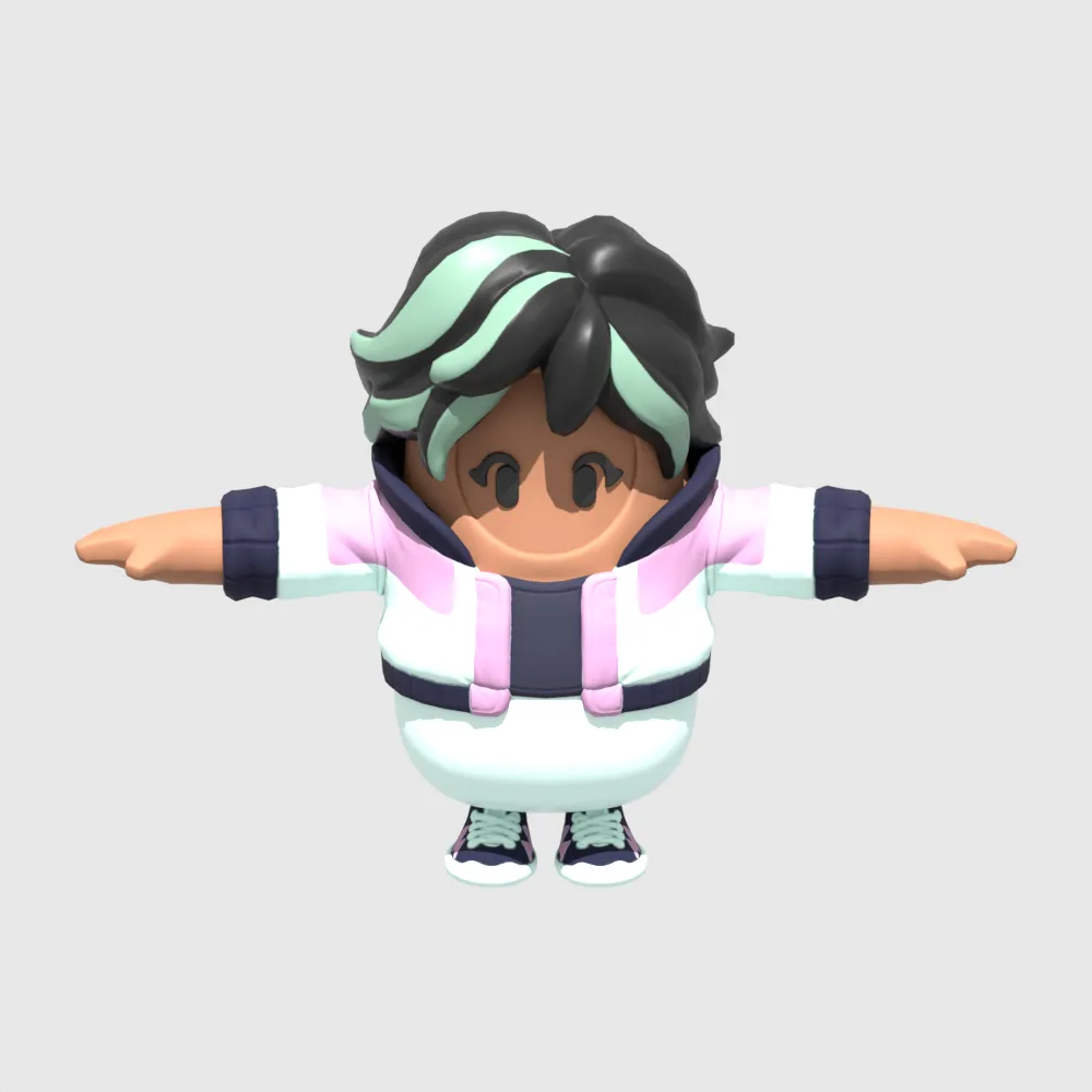 Jamila Fall Guy - Fortnite 3D Model .c4d .max .obj .3ds .fbx .stl .blend 