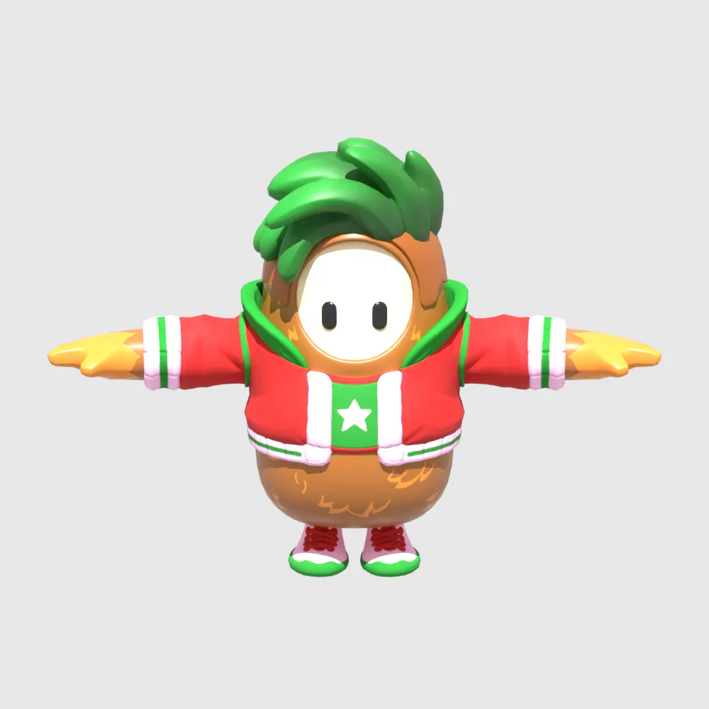Cheeks Fall Guy - Fortnite 3D Model .c4d .max .obj .3ds .fbx .stl .blend