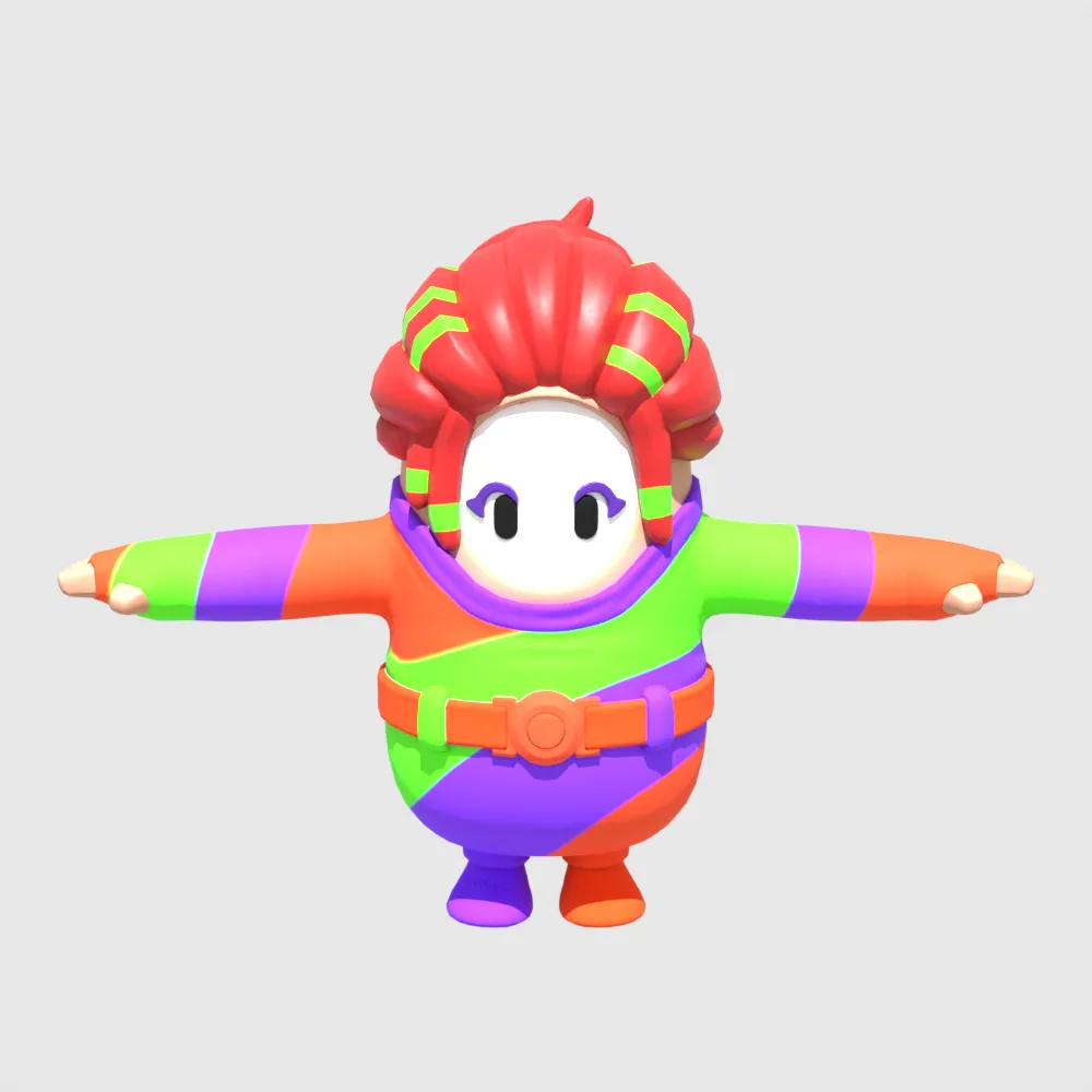 Peekaboo Fall Guy - Fortnite 3D Model .c4d .max .obj .3ds .fbx .stl .blend 