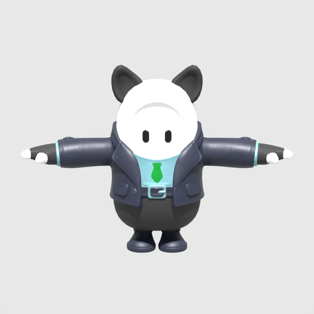 Agent Patch Fall Guy - Fortnite 3D Model .c4d .max .obj .3ds .fbx .stl .blend