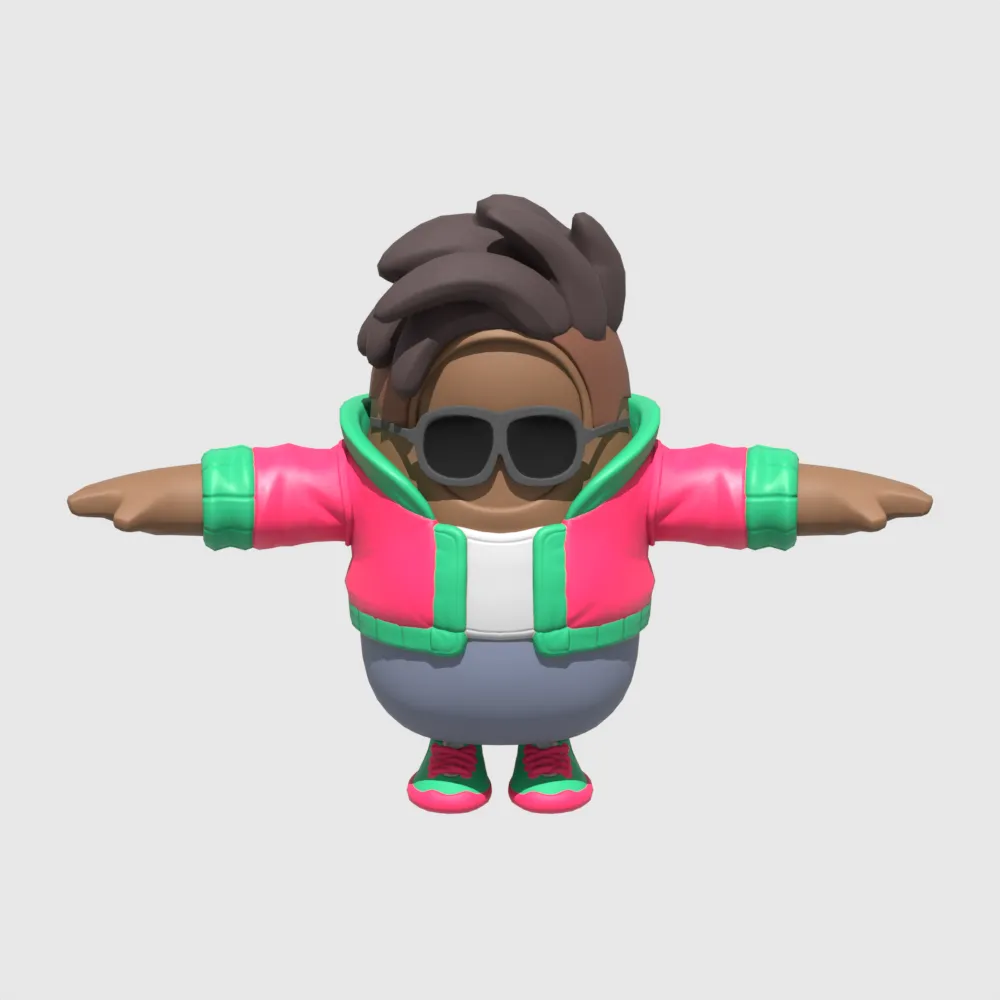 Tango Fall Guy - Fortnite 3D Model .c4d .max .obj .3ds .fbx .stl .blend 
