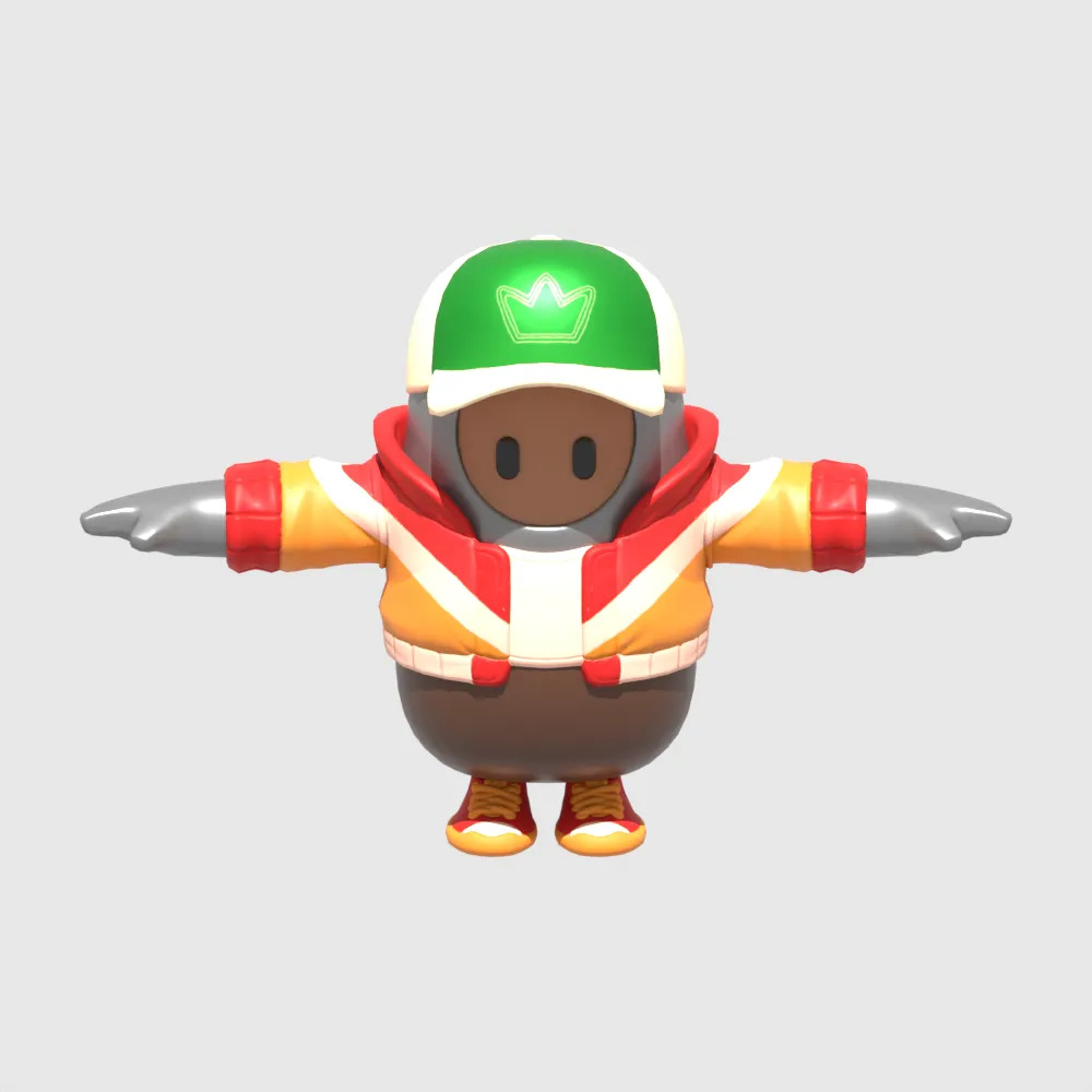 Cade Fall Guy - Fortnite 3D Model .c4d .max .obj .3ds .fbx .stl .blend 