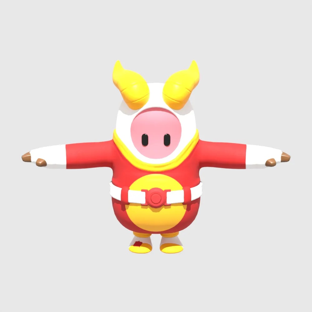 Guff Gringle Fall Guy - Fortnite 3D Model .c4d .max .obj .3ds .fbx .stl .blend 