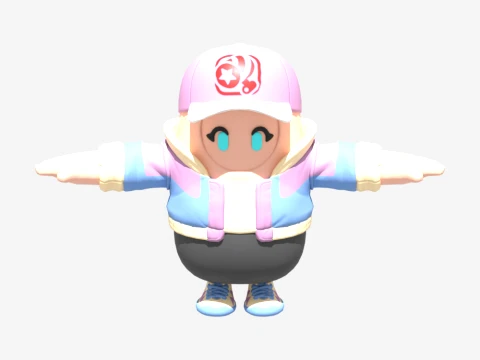 Retro Zoe Clash Fall Guy - Fortnite 3D Model