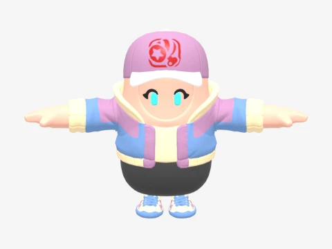 Retro Zoe Clash Fall Guy - Fortnite 3D Model